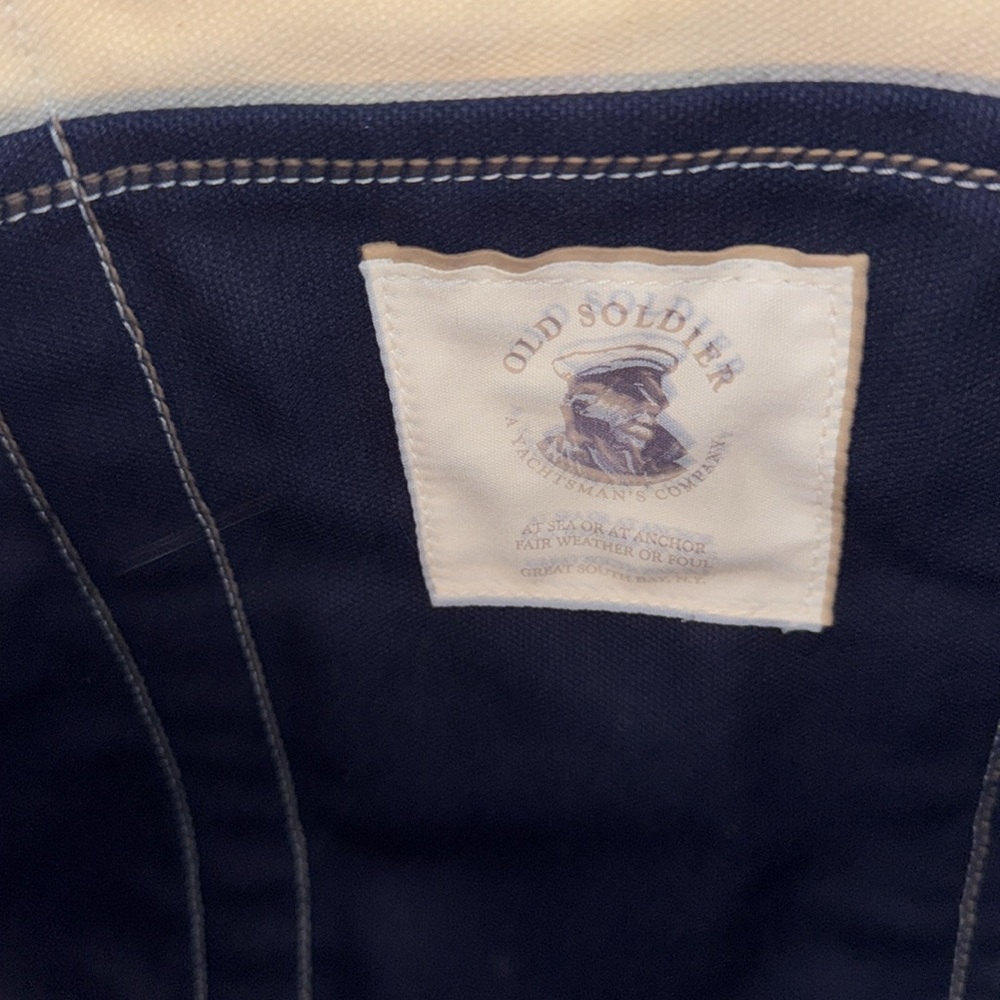 NWT, JCrew Old Soldier mariner II boat tote in canvas. - Picture 9 of 9